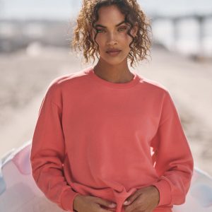 Sedona Seams Crew Women's Bright Coral Sweatshirt