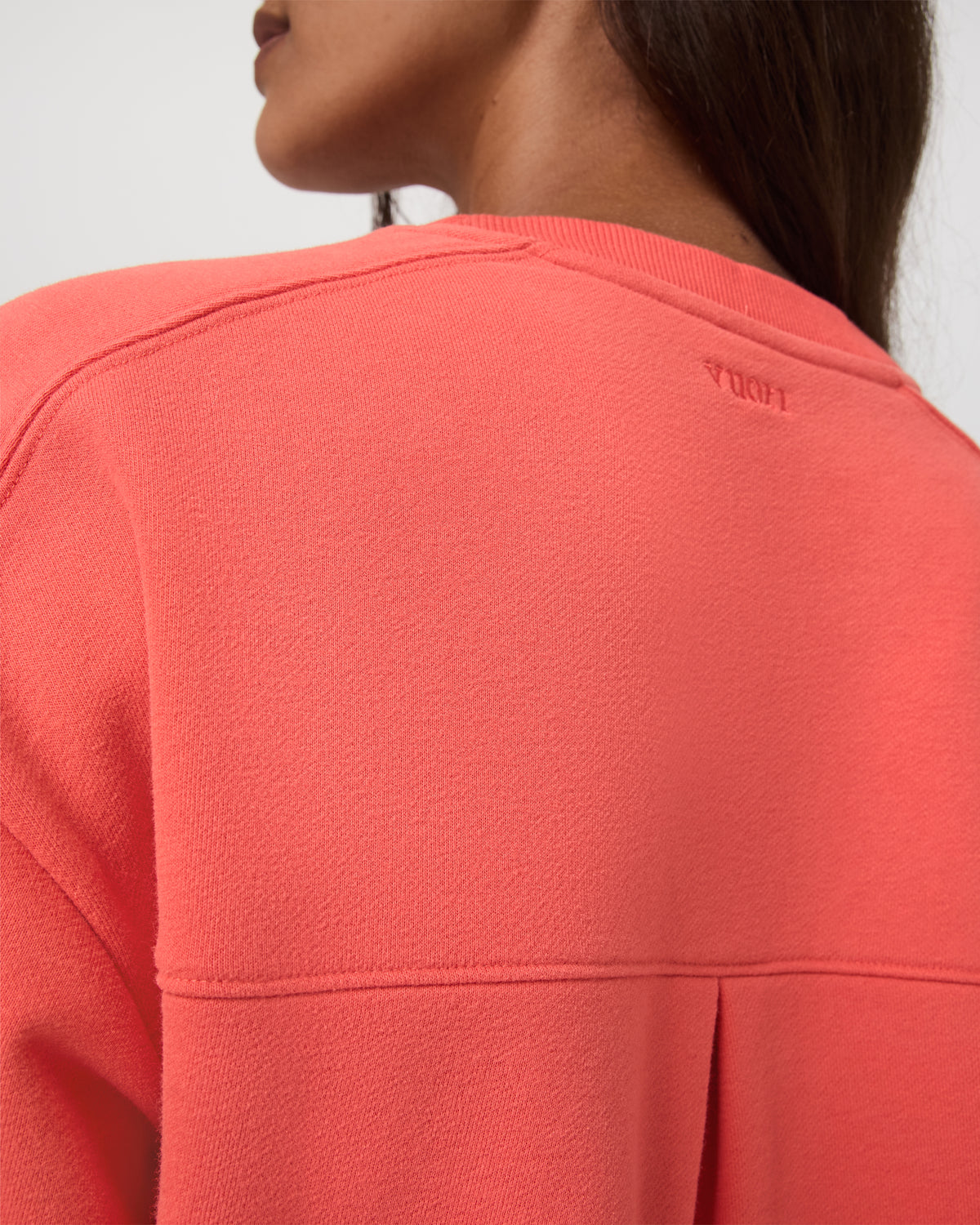 Sedona Seams Crew Women's Bright Coral Sweatshirt - Image 5