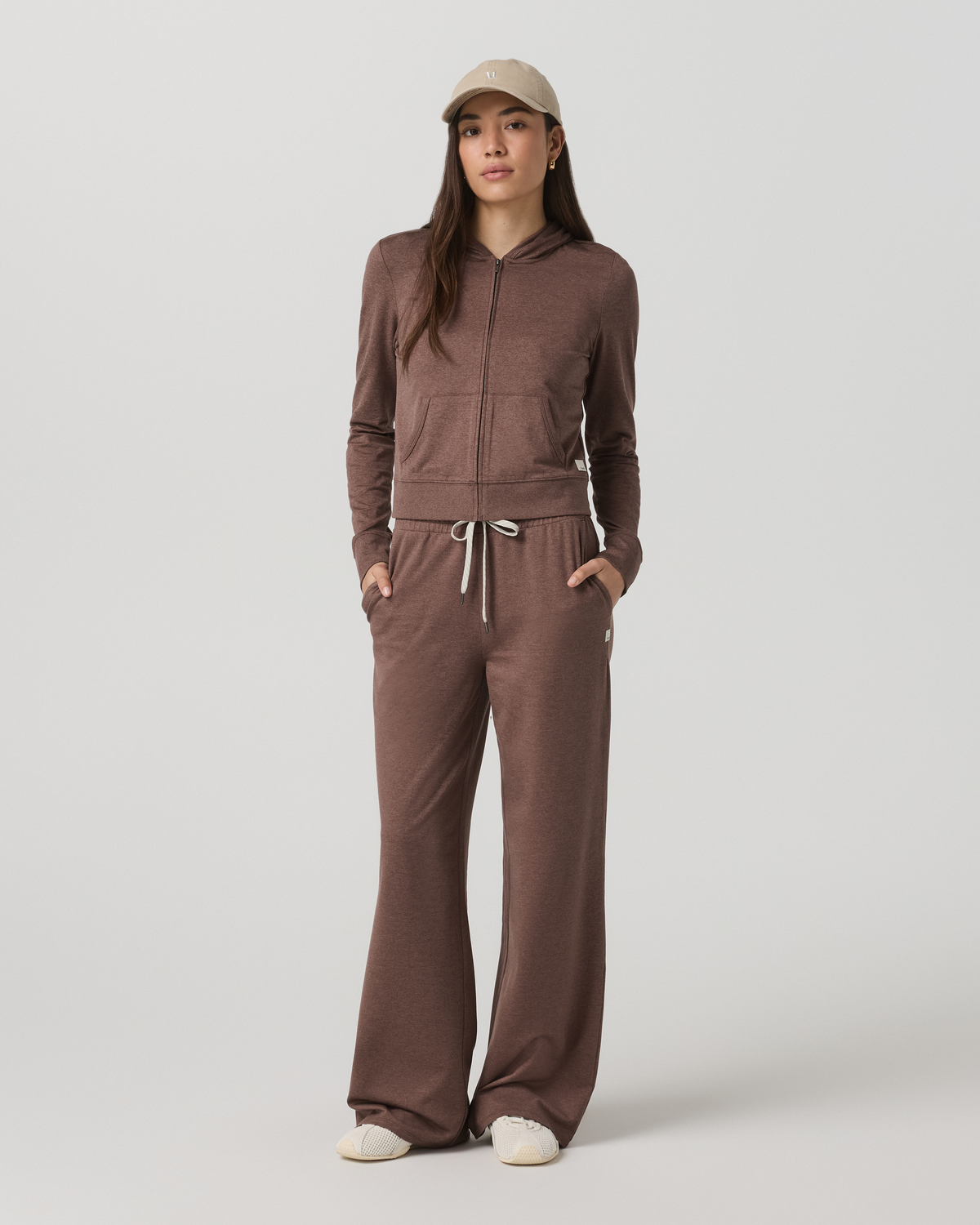 Halo Mini Full Zip Hoodie Women's Sable Heather Hoodie - Image 2