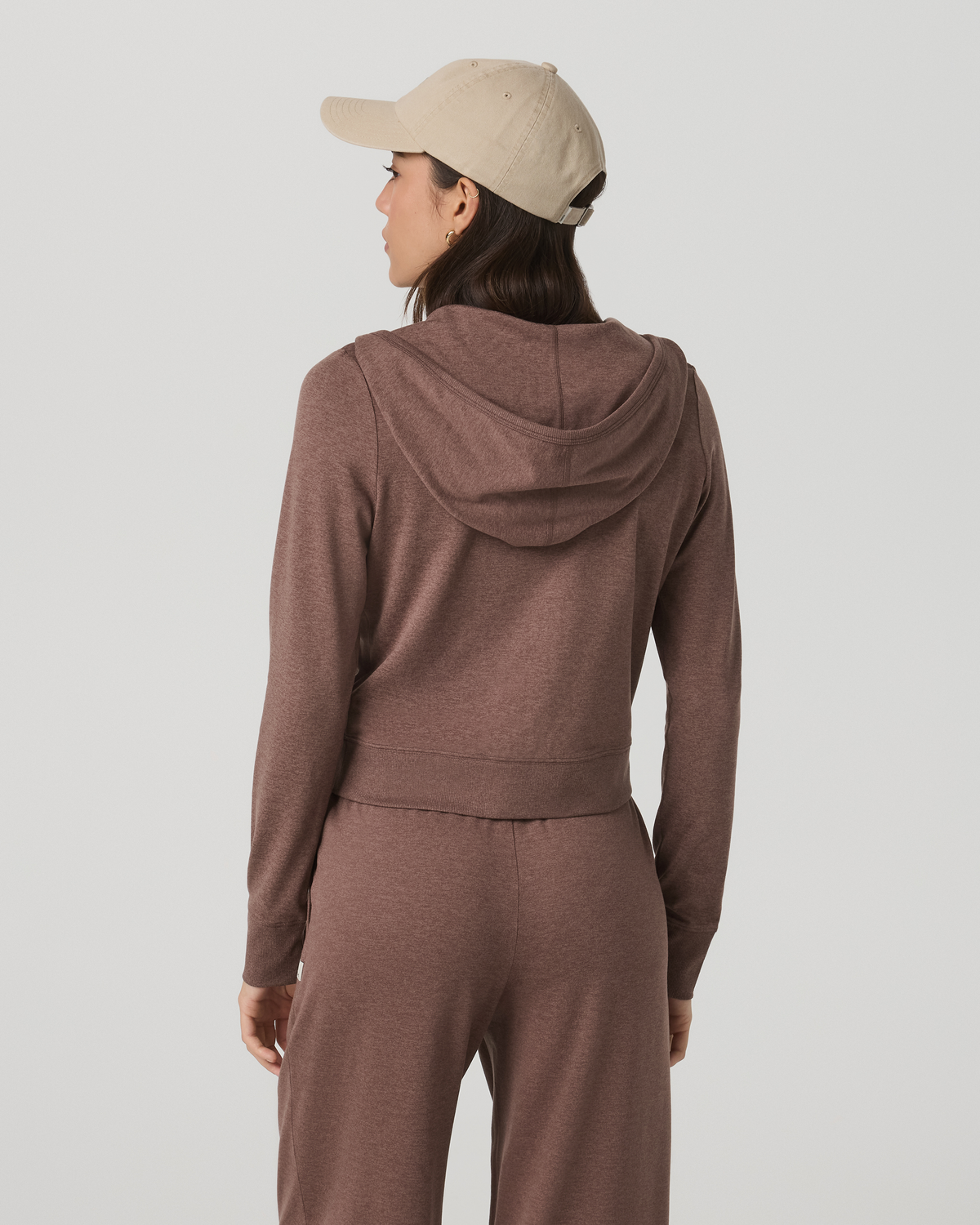 Halo Mini Full Zip Hoodie Women's Sable Heather Hoodie - Image 3