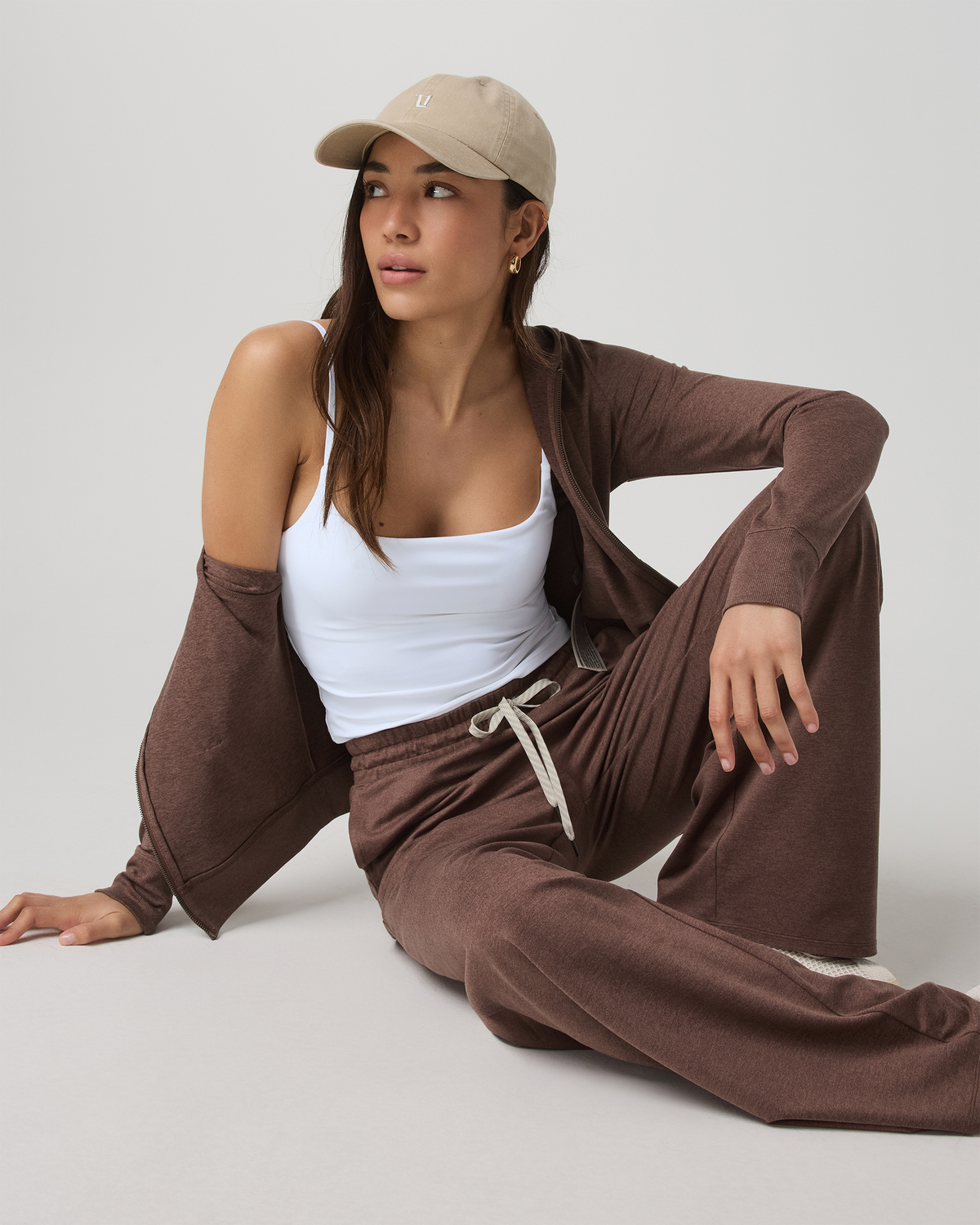 Halo Mini Full Zip Hoodie Women's Sable Heather Hoodie - Image 5