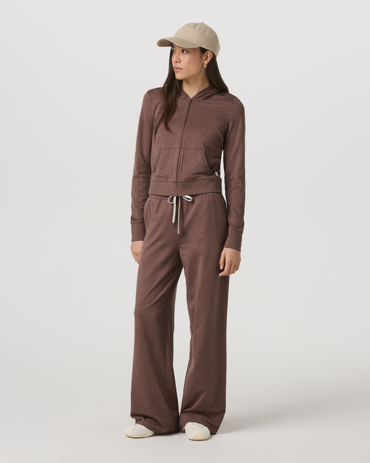 Halo Mini Full Zip Hoodie Women's Sable Heather Hoodie - Image 6
