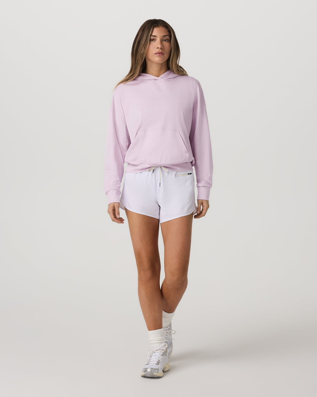 Women's Halo Modern Pullover Hoodie Lilac Breeze Heather - Image 4
