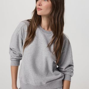 Sedona Seams Crew Women's Light Heather Grey Sweatshirt