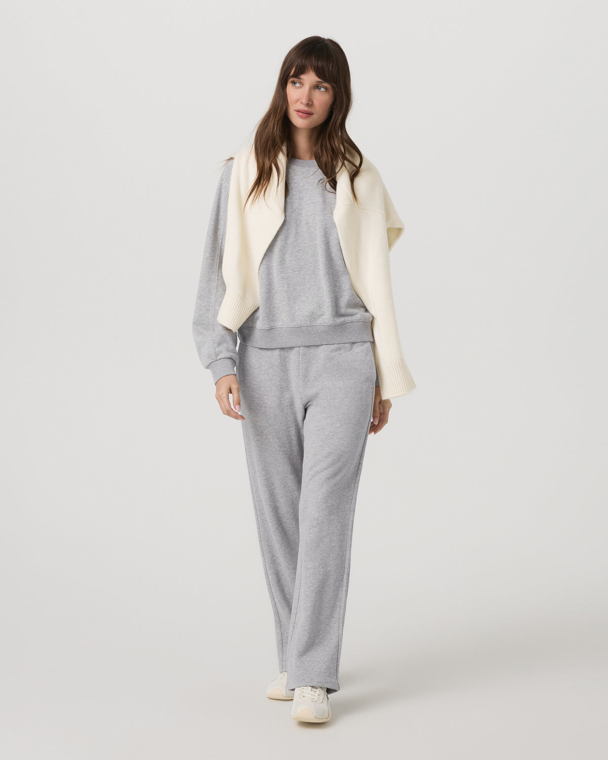 Sedona Seams Crew Women's Light Heather Grey Sweatshirt - Image 6