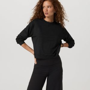 Halo Modern Crew Women's Black Heather Sweatshirt