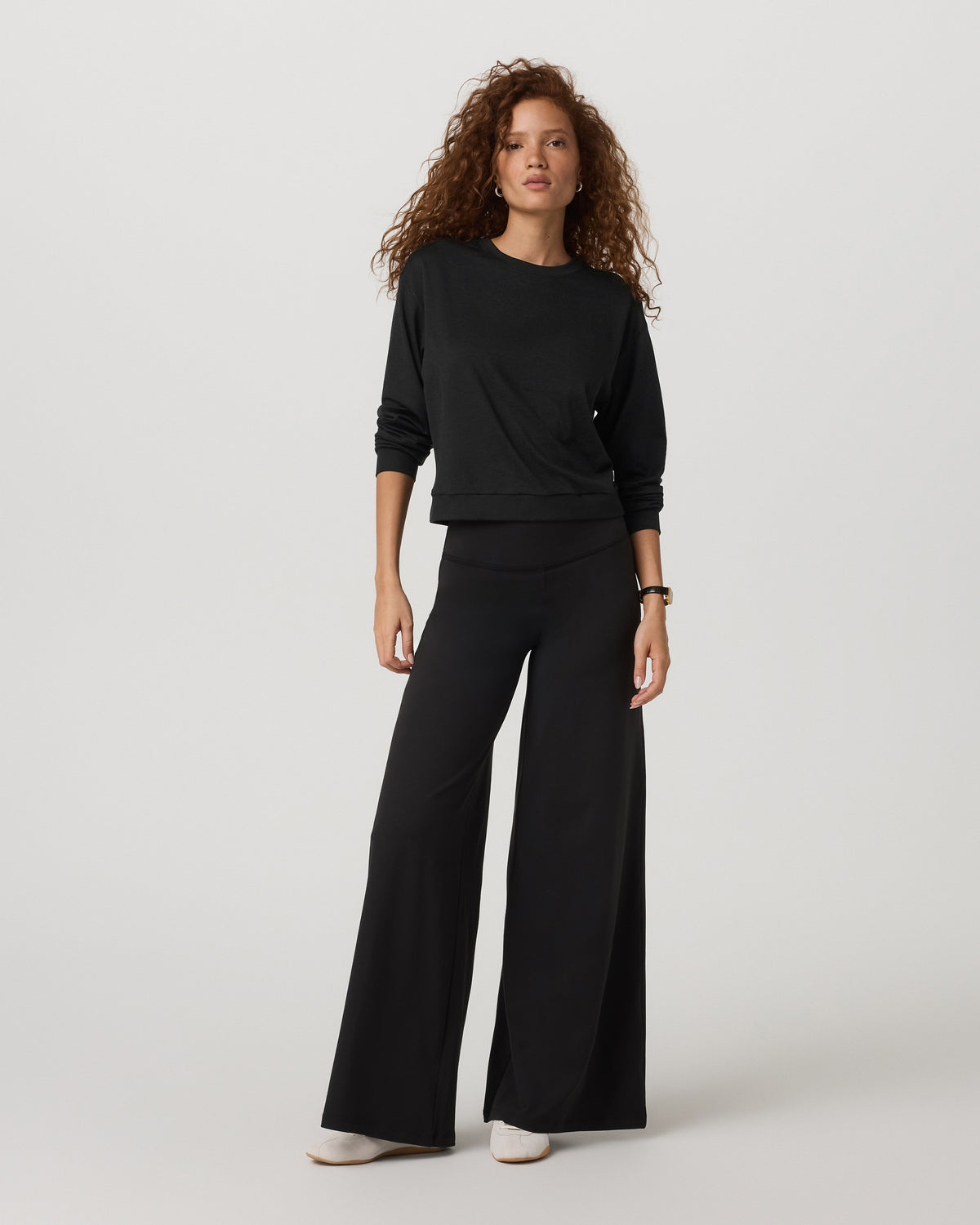 Halo Modern Crew Women's Black Heather Sweatshirt - Image 2