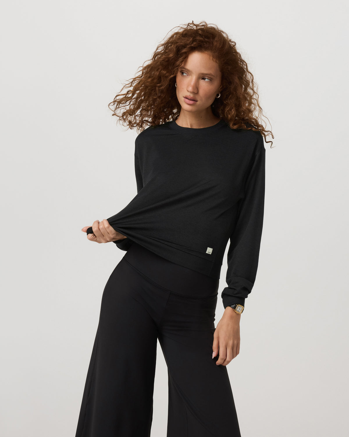 Halo Modern Crew Women's Black Heather Sweatshirt - Image 5