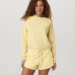 Halo Modern Crew Lemon Snap Heather Lounge Sweatshirt
