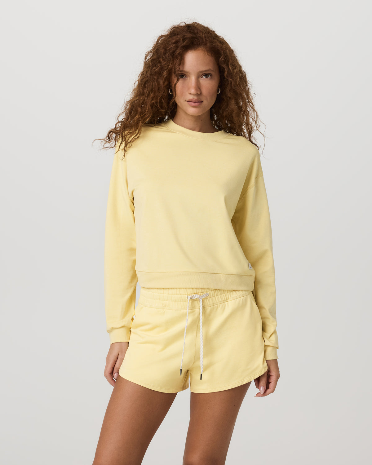 Halo Modern Crew Lemon Snap Heather Lounge Sweatshirt