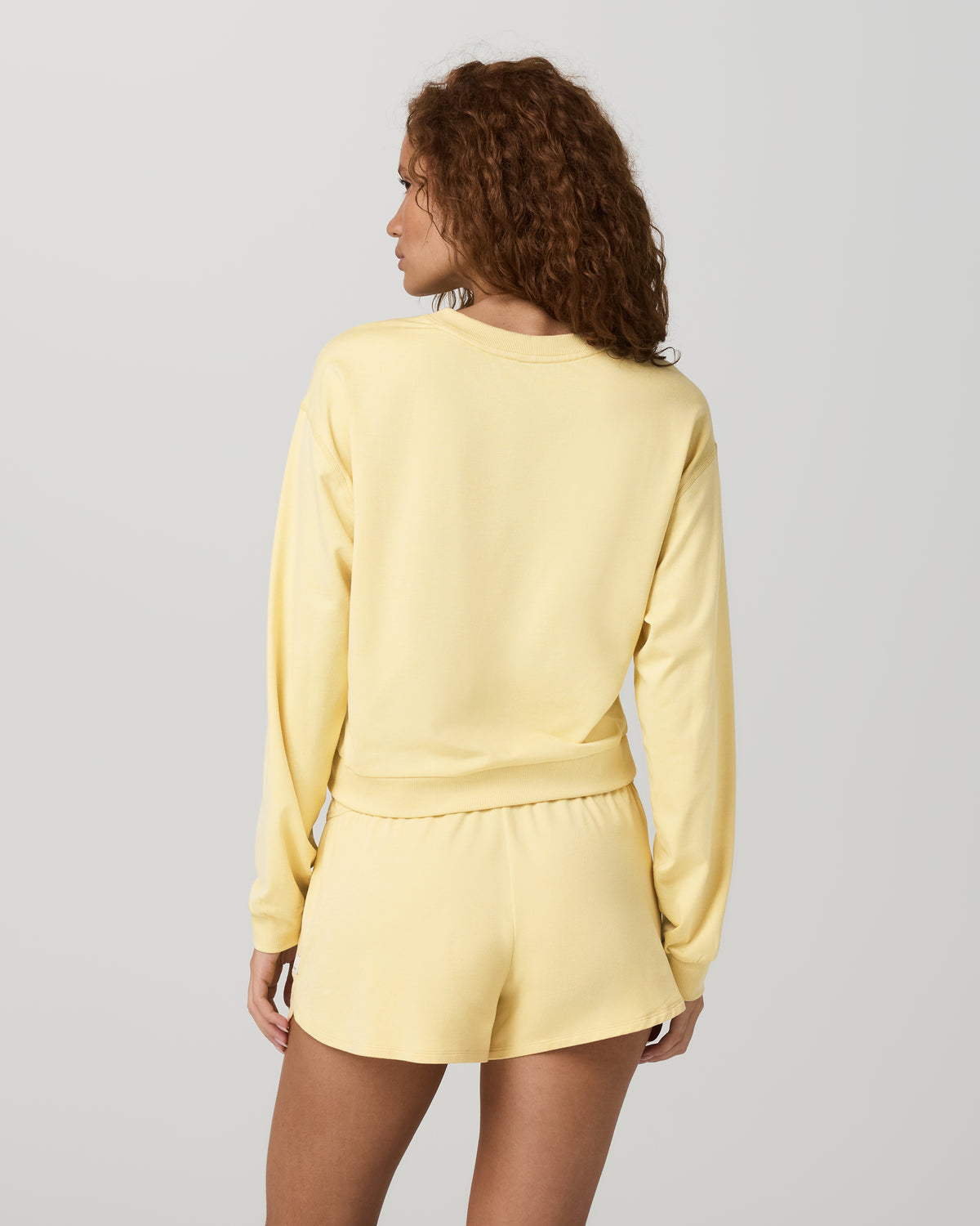 Halo Modern Crew Lemon Snap Heather Lounge Sweatshirt - Image 3