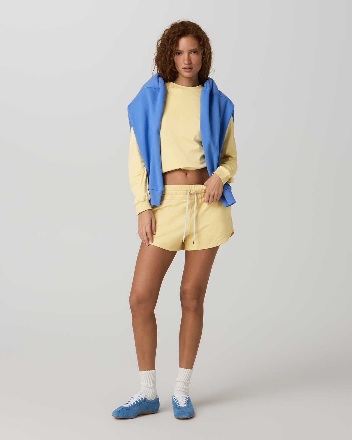 Halo Modern Crew Lemon Snap Heather Lounge Sweatshirt - Image 4