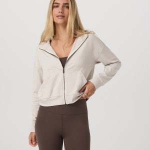 Halo Full Zip Hoodie Women's Ecru Heather Hoodie