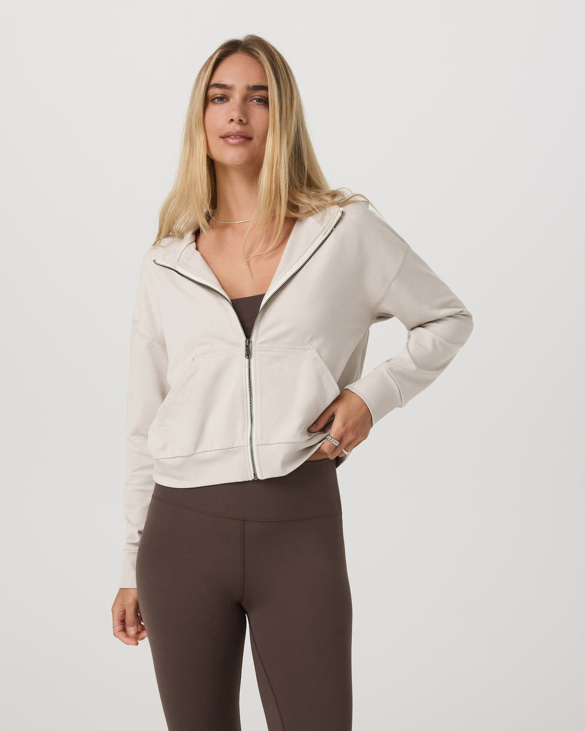 Halo Full Zip Hoodie Women's Ecru Heather Hoodie
