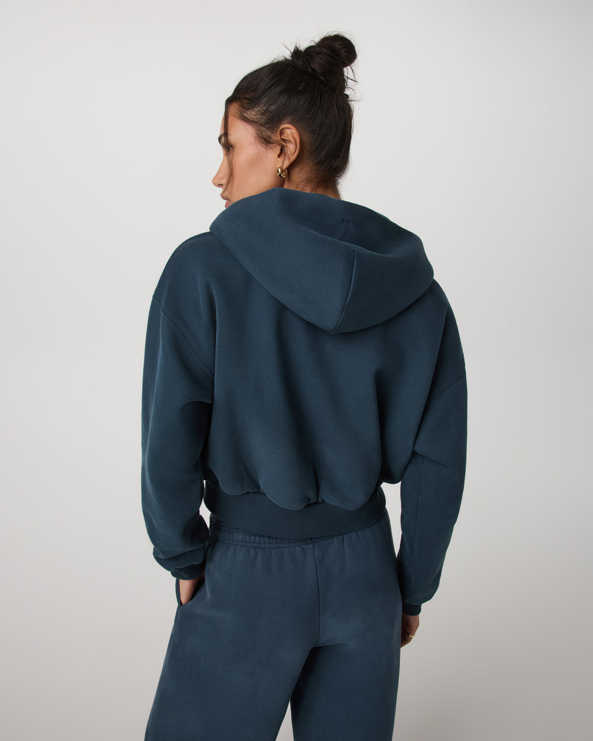 Restore Mini Full Zip Hoodie Ocean Blue Oversized Hoodie - Image 3