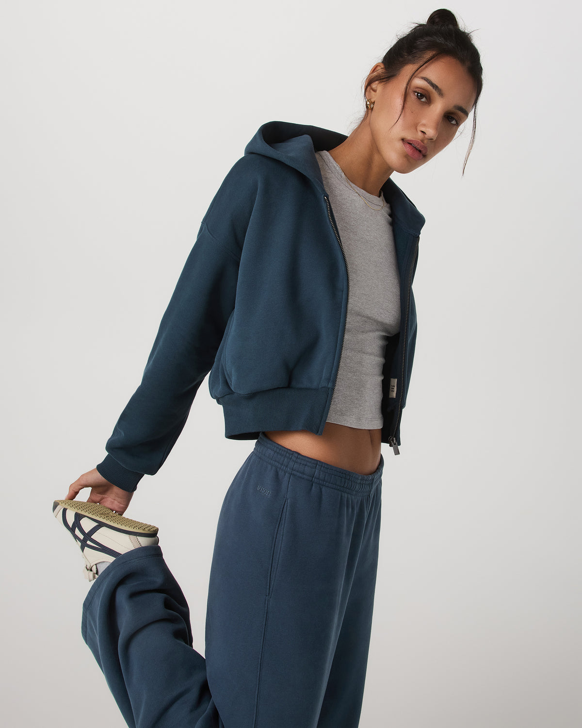 Restore Mini Full Zip Hoodie Ocean Blue Oversized Hoodie - Image 5