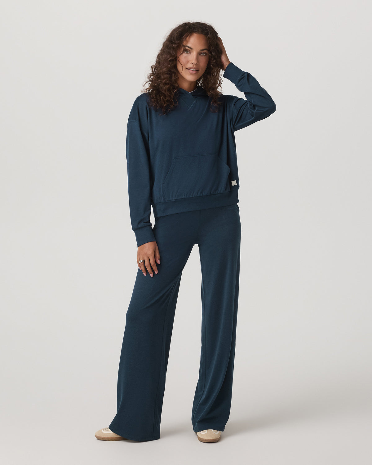 Halo Pullover Hoodie Women's Blue Coast Heather Hoodie - Image 5
