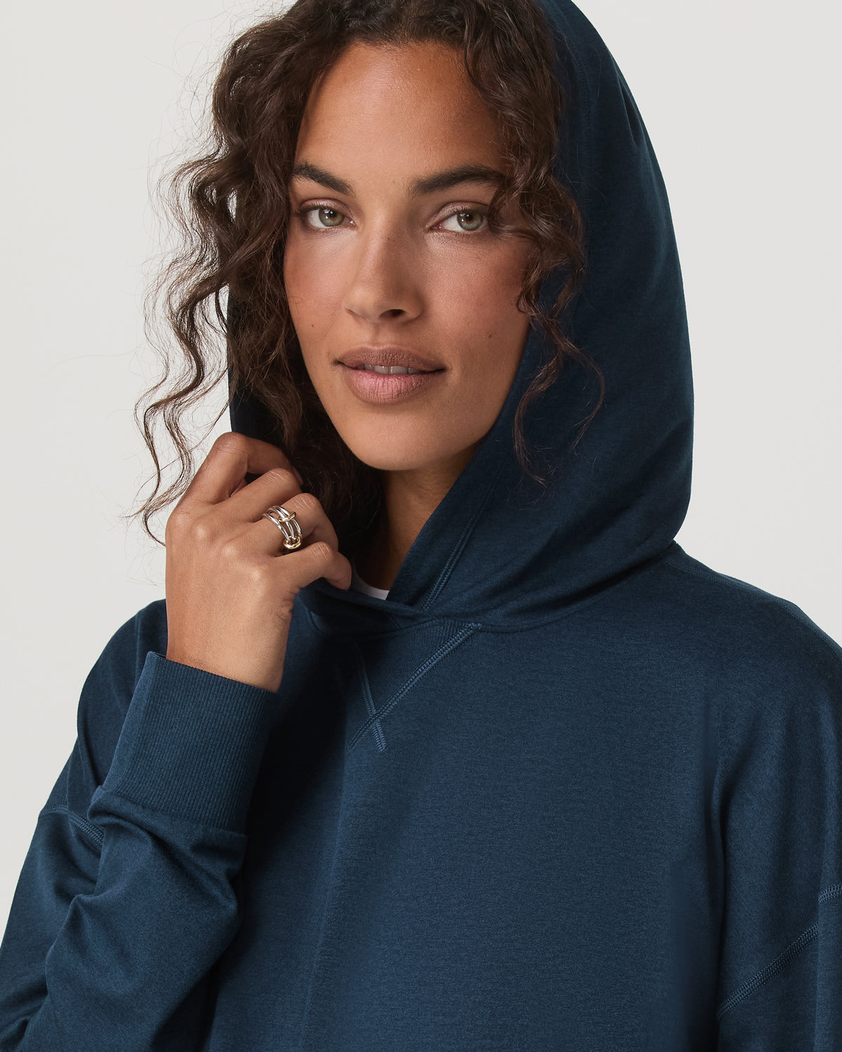 Halo Pullover Hoodie Women's Blue Coast Heather Hoodie - Image 6