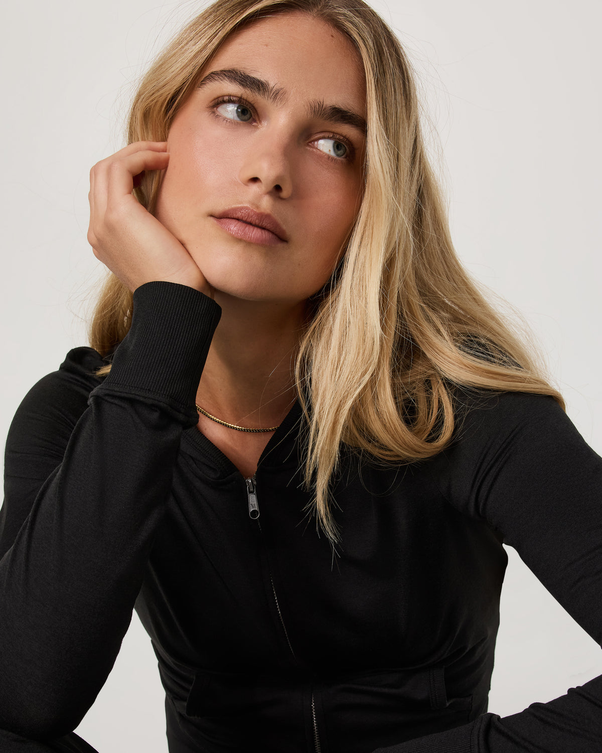 Halo Mini Full Zip Hoodie Black Heather