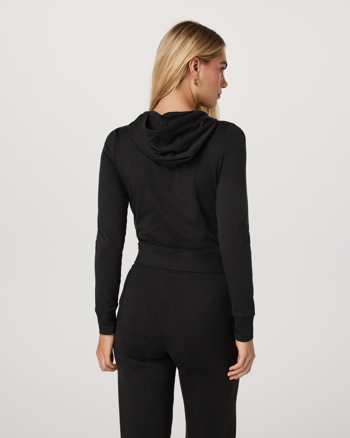 Halo Mini Full Zip Hoodie Black Heather - Image 3