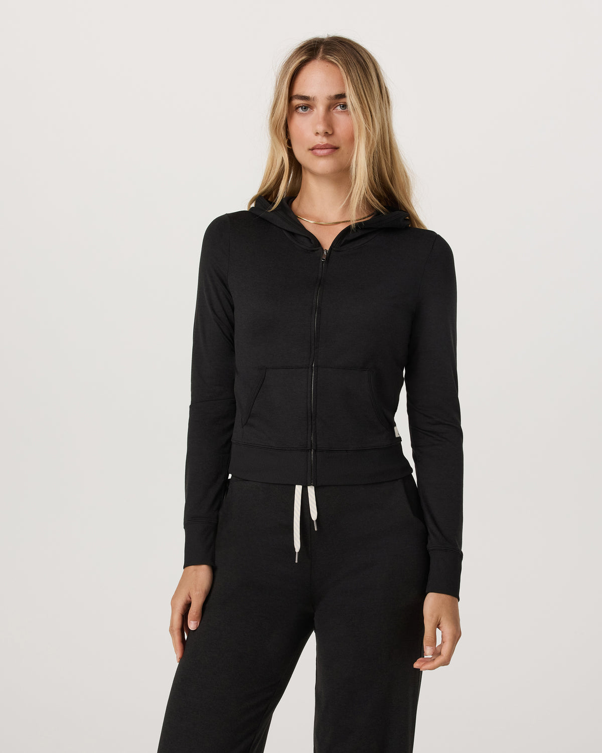 Halo Mini Full Zip Hoodie Black Heather - Image 5