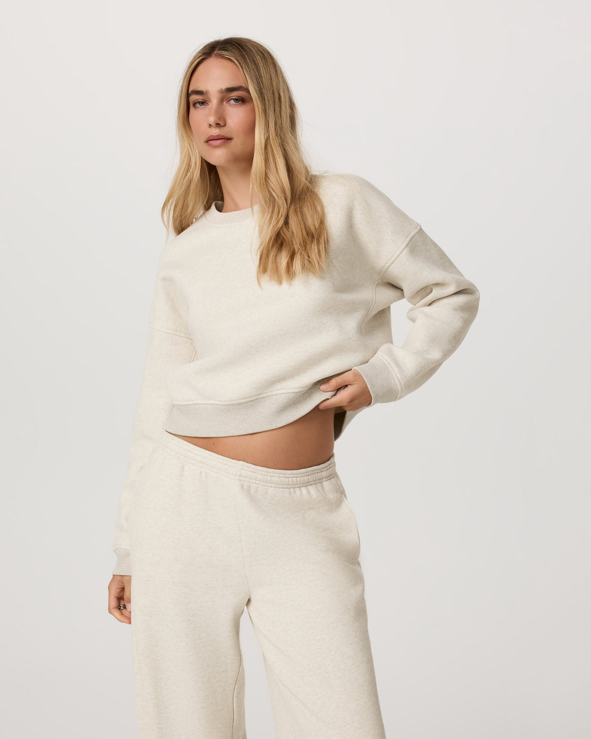 Restore Mini Crew Women's Bone Heather Crewneck