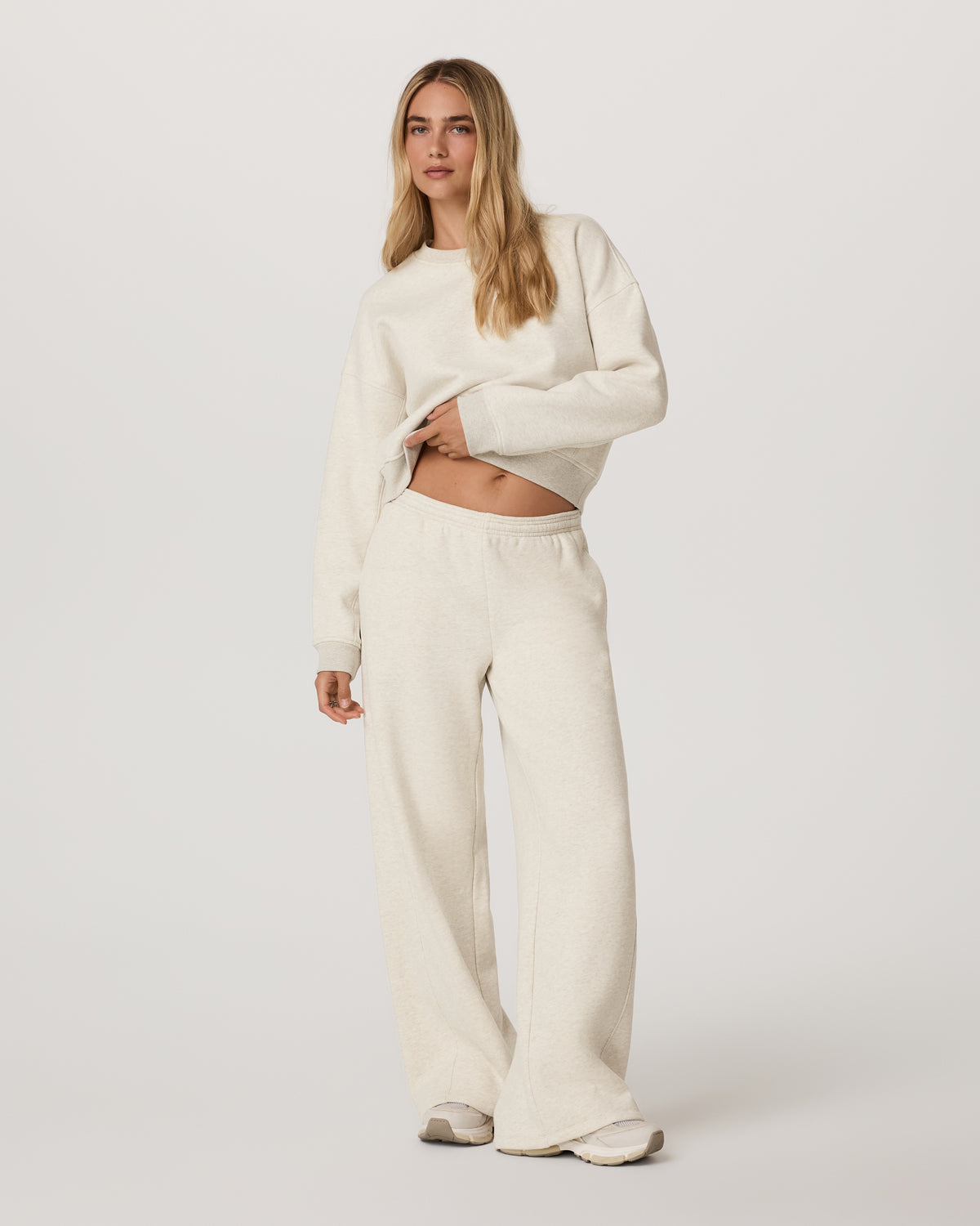 Restore Mini Crew Women's Bone Heather Crewneck - Image 2