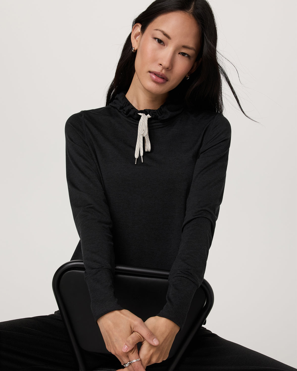 Halo Essential Hoodie Black Heather Sweatshirt - Image 5