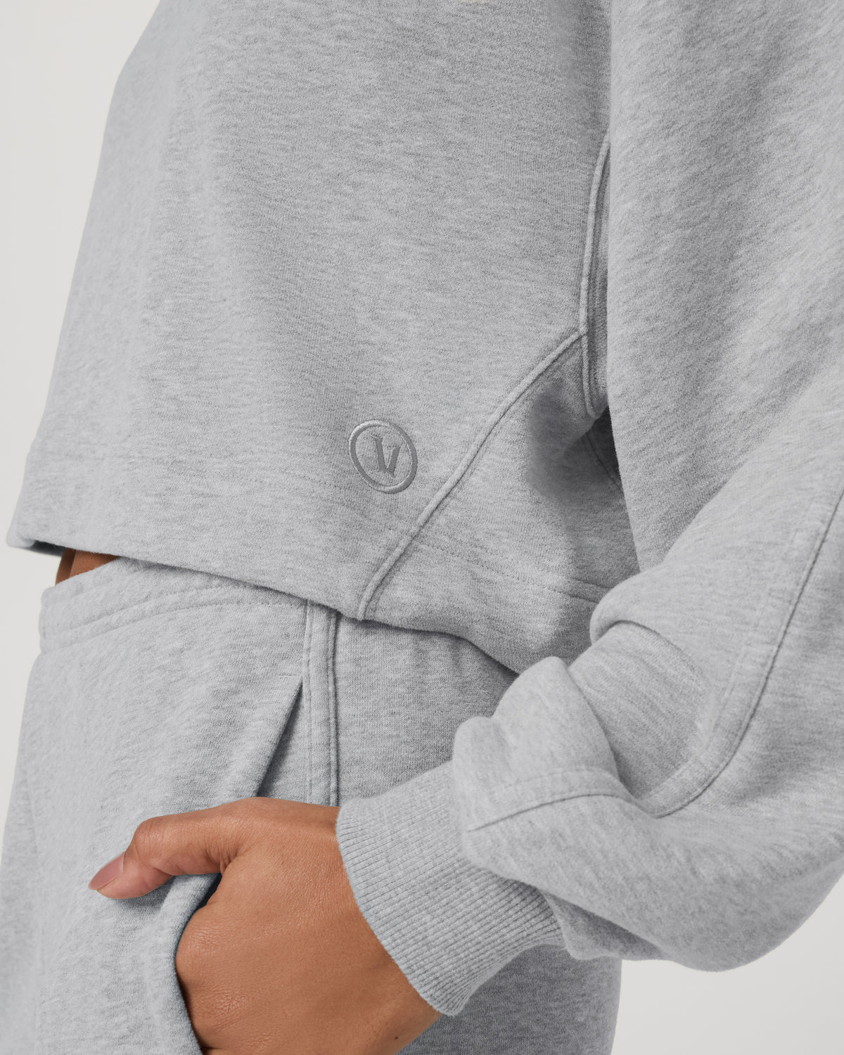 Sedona Pullover Hoodie Light Heather Grey Hoodie - Image 4