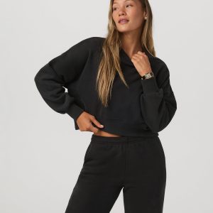Restore Mini Crew Women's Washed Black Crewneck