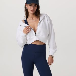 Restore Mini Full Zip Hoodie Women's White Jacket