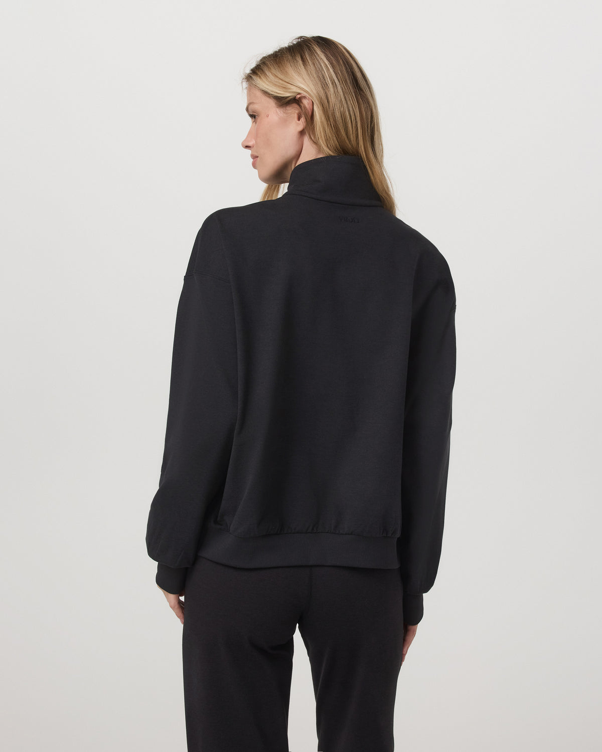 Granite Half Zip Black Heather Pullover Sweatshirt - Image 3