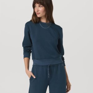 Compose Crew Ocean Blue Pullover Fleece Sweatshirt