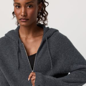 ??milie Cashmere Hoodie Women's Charcoal Heather