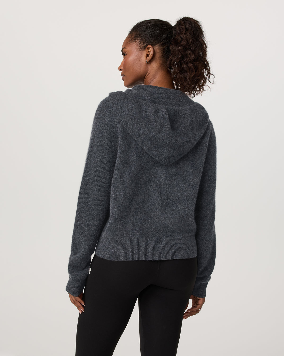 ??milie Cashmere Hoodie Women's Charcoal Heather - Image 3