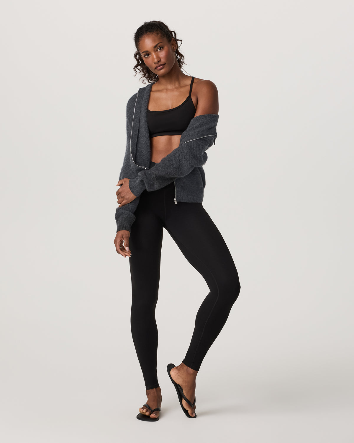 ??milie Cashmere Hoodie Women's Charcoal Heather - Image 6