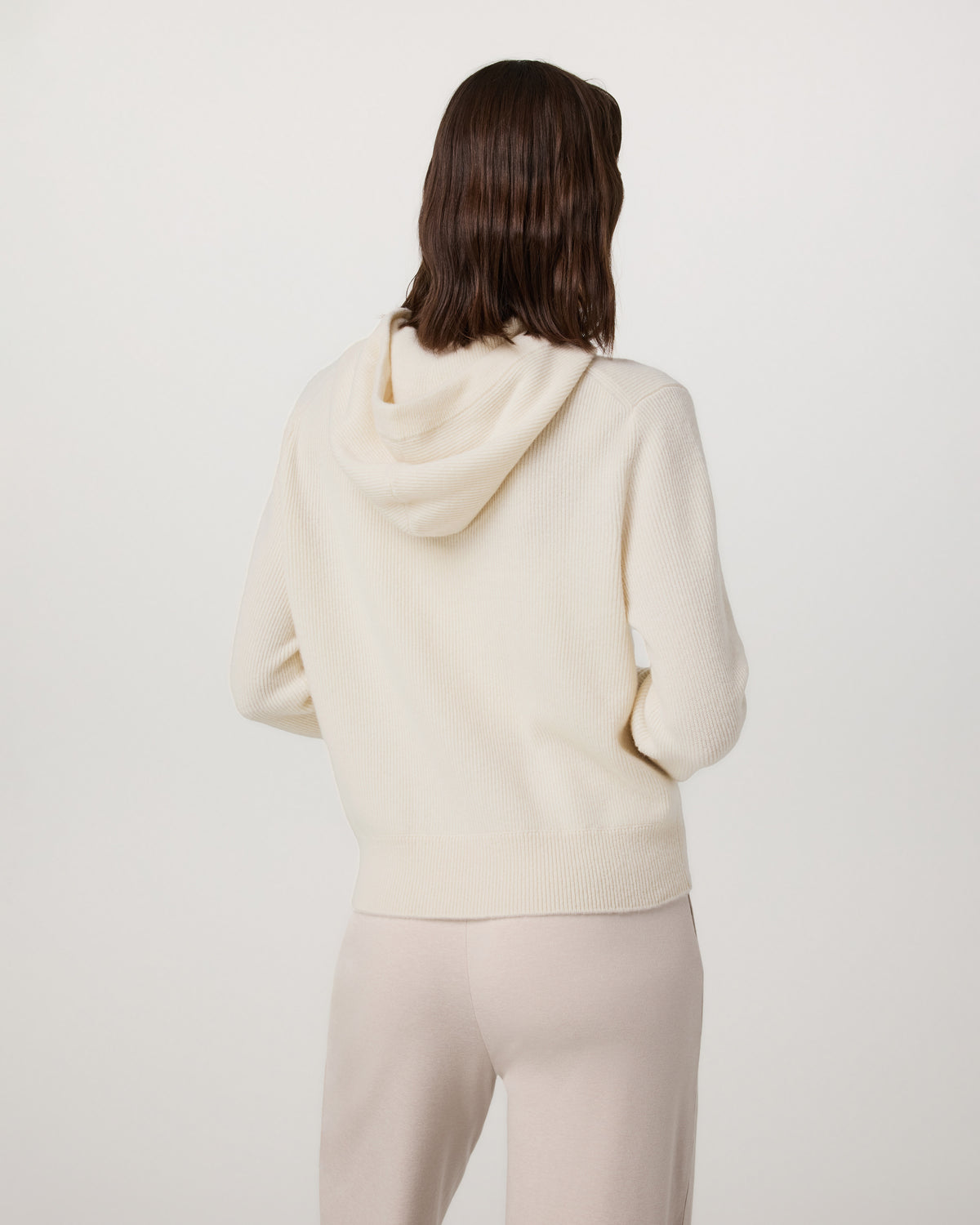 ??milie Cashmere Hoodie Women's Porcelain Zip - Image 3