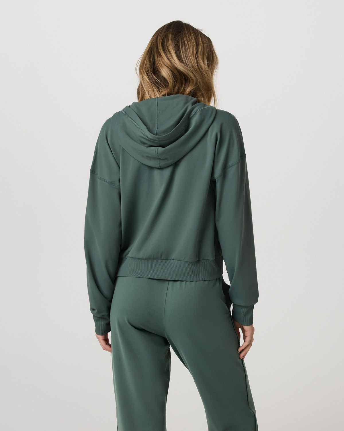 Halo Modern Full Zip Hoodie Women's Agate Green Hoodie - Image 3