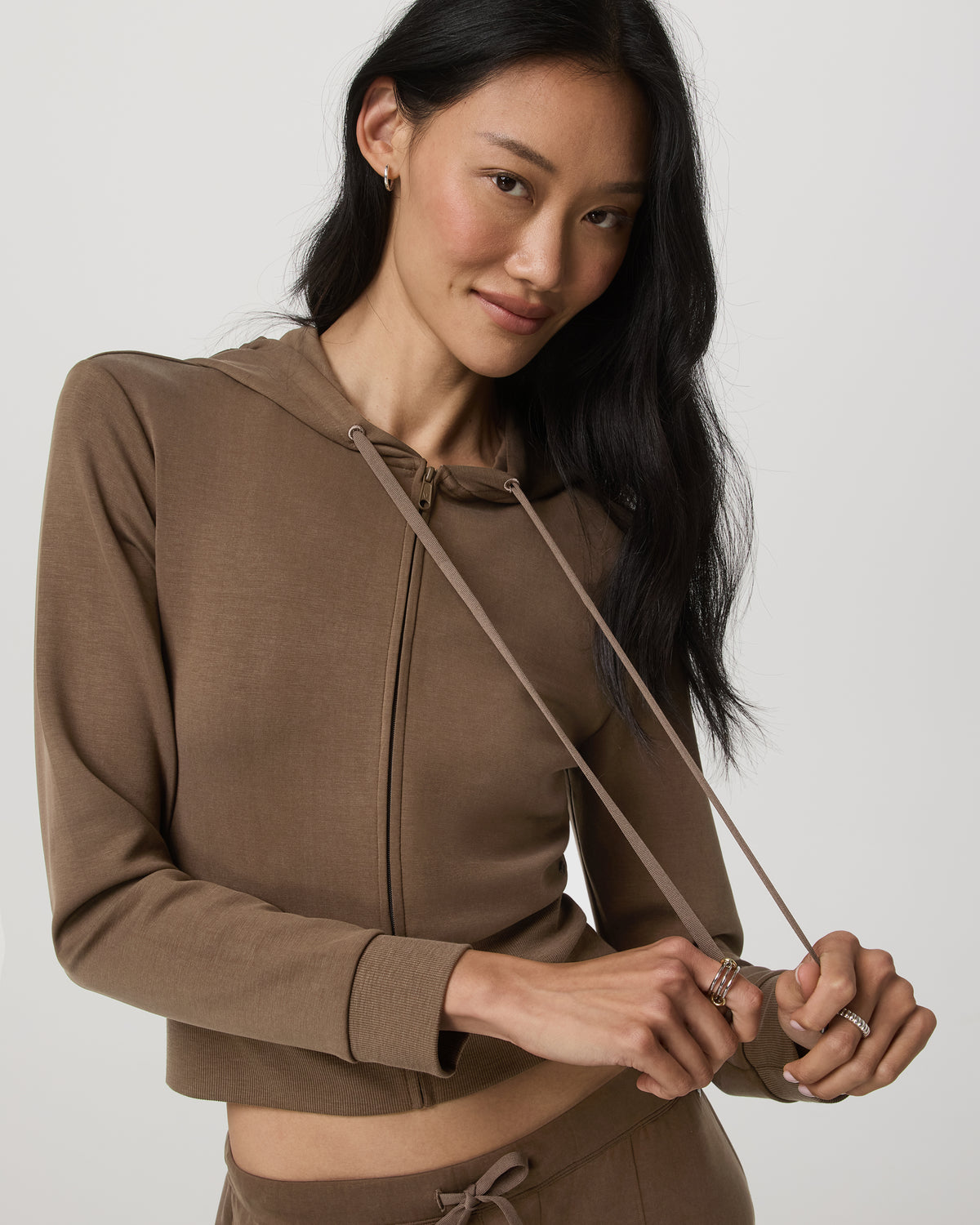 Compose Full Zip Hoodie Women's Espresso Zip-Up Jacket