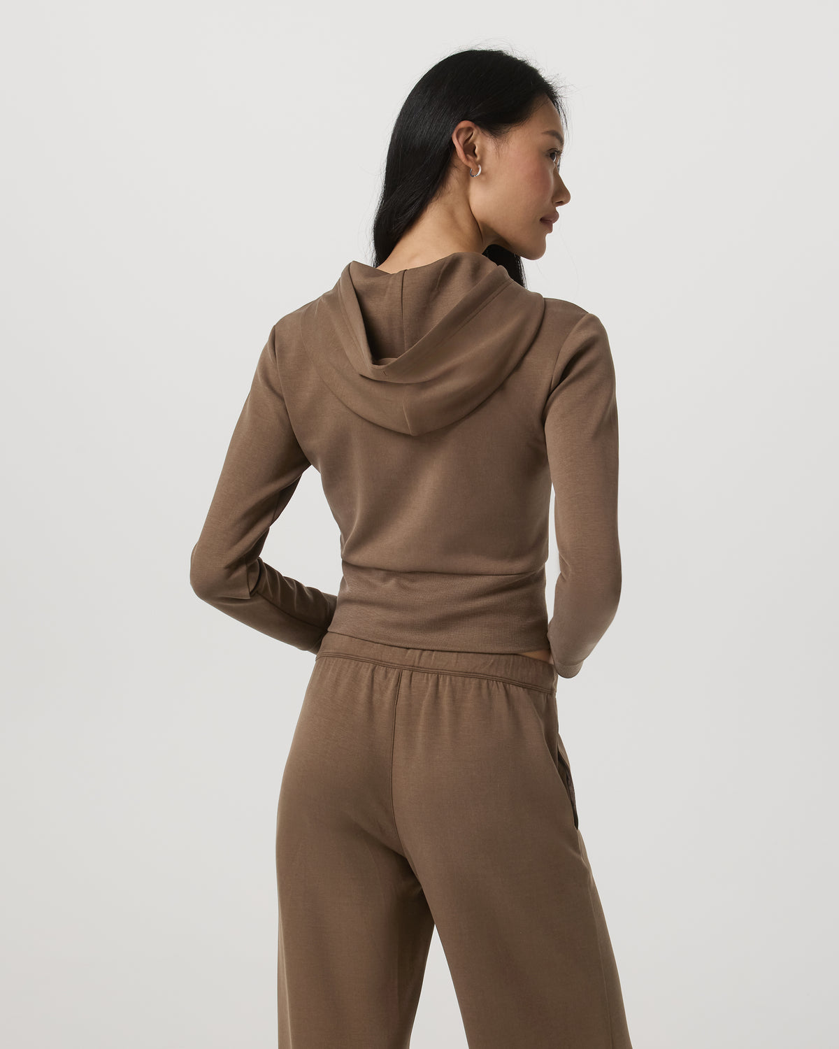 Compose Full Zip Hoodie Women's Espresso Zip-Up Jacket - Image 3