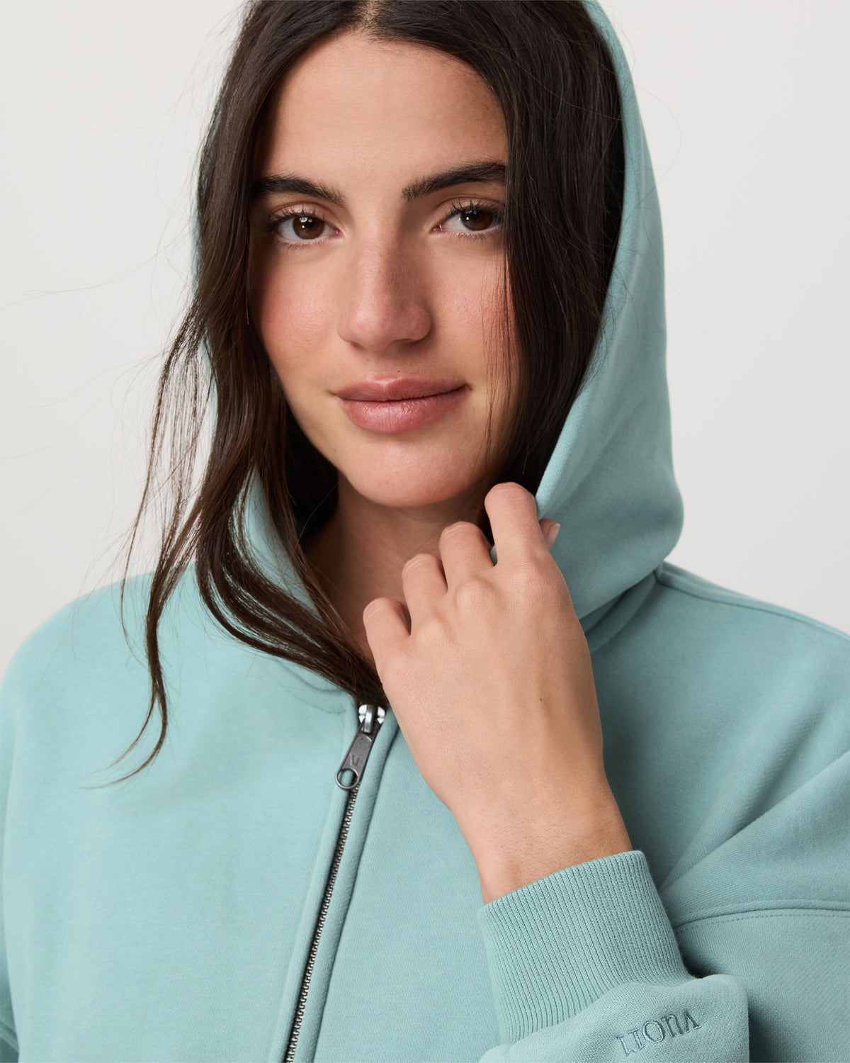 Restore Mini Full Zip Hoodie Women's Sea Spray Jacket - Image 4