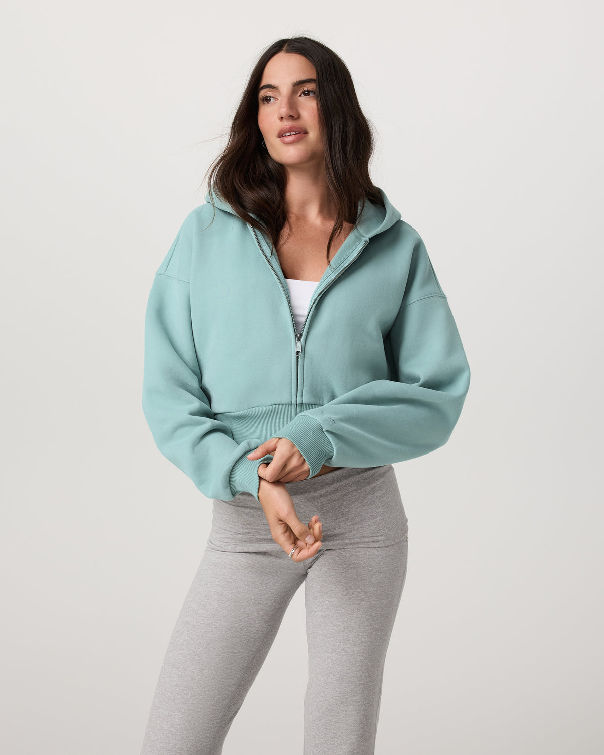 Restore Mini Full Zip Hoodie Women's Sea Spray Jacket - Image 5