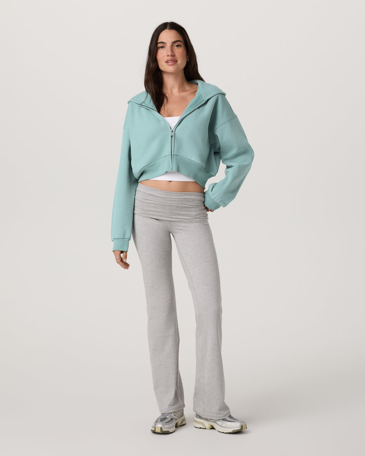 Restore Mini Full Zip Hoodie Women's Sea Spray Jacket - Image 6
