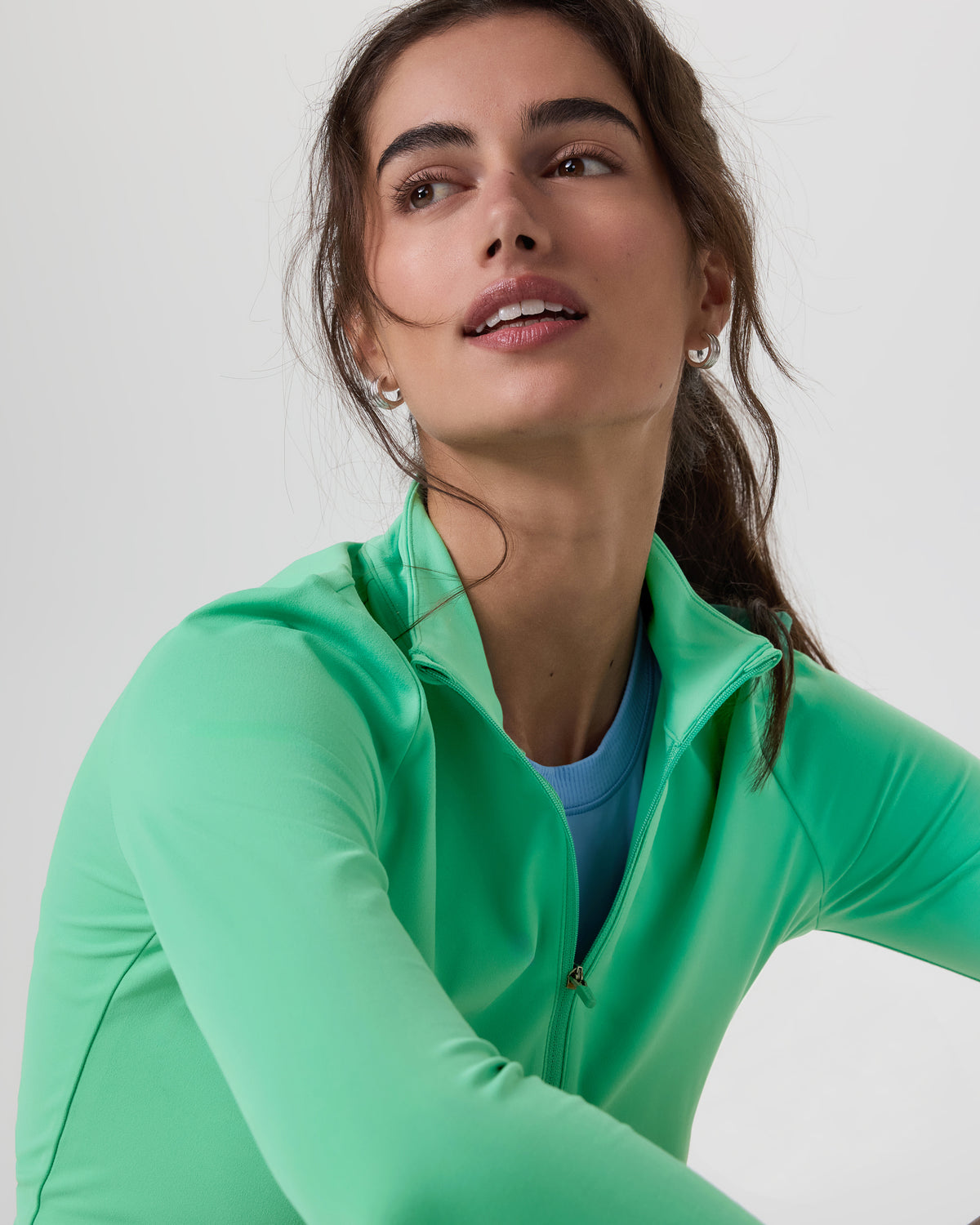 Studio Half Zip Women's Ligh Bergamot Workout Jacket