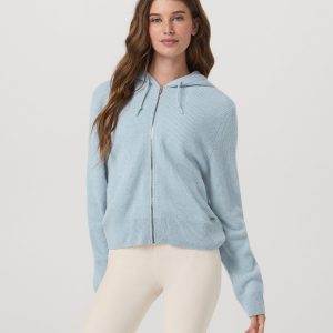 ??milie Cashmere Hoodie Women's Bluebell Zip