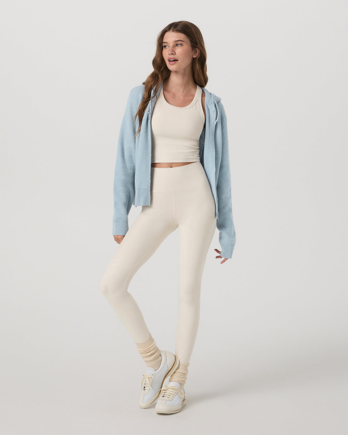 ??milie Cashmere Hoodie Women's Bluebell Zip - Image 2