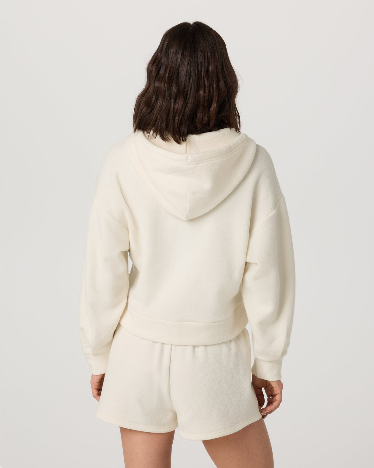 Beach Fleece Zip Up Women's Natural Full-Zip Hoodie - Image 3