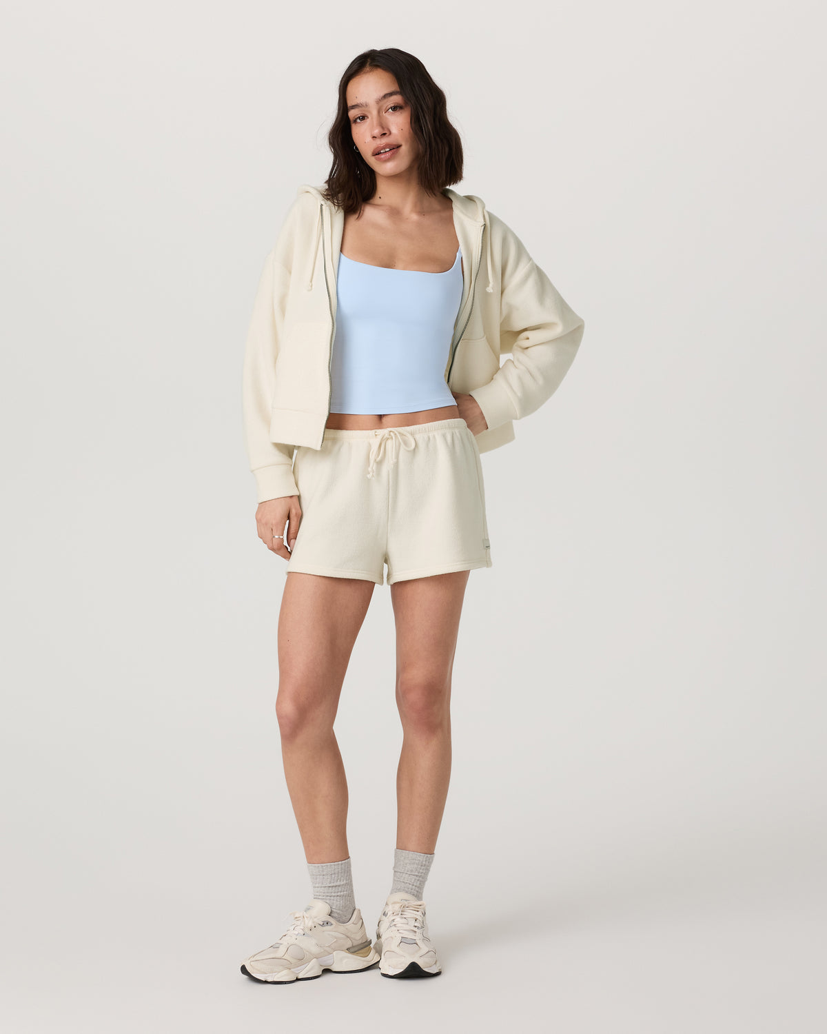 Beach Fleece Zip Up Women's Natural Full-Zip Hoodie - Image 4
