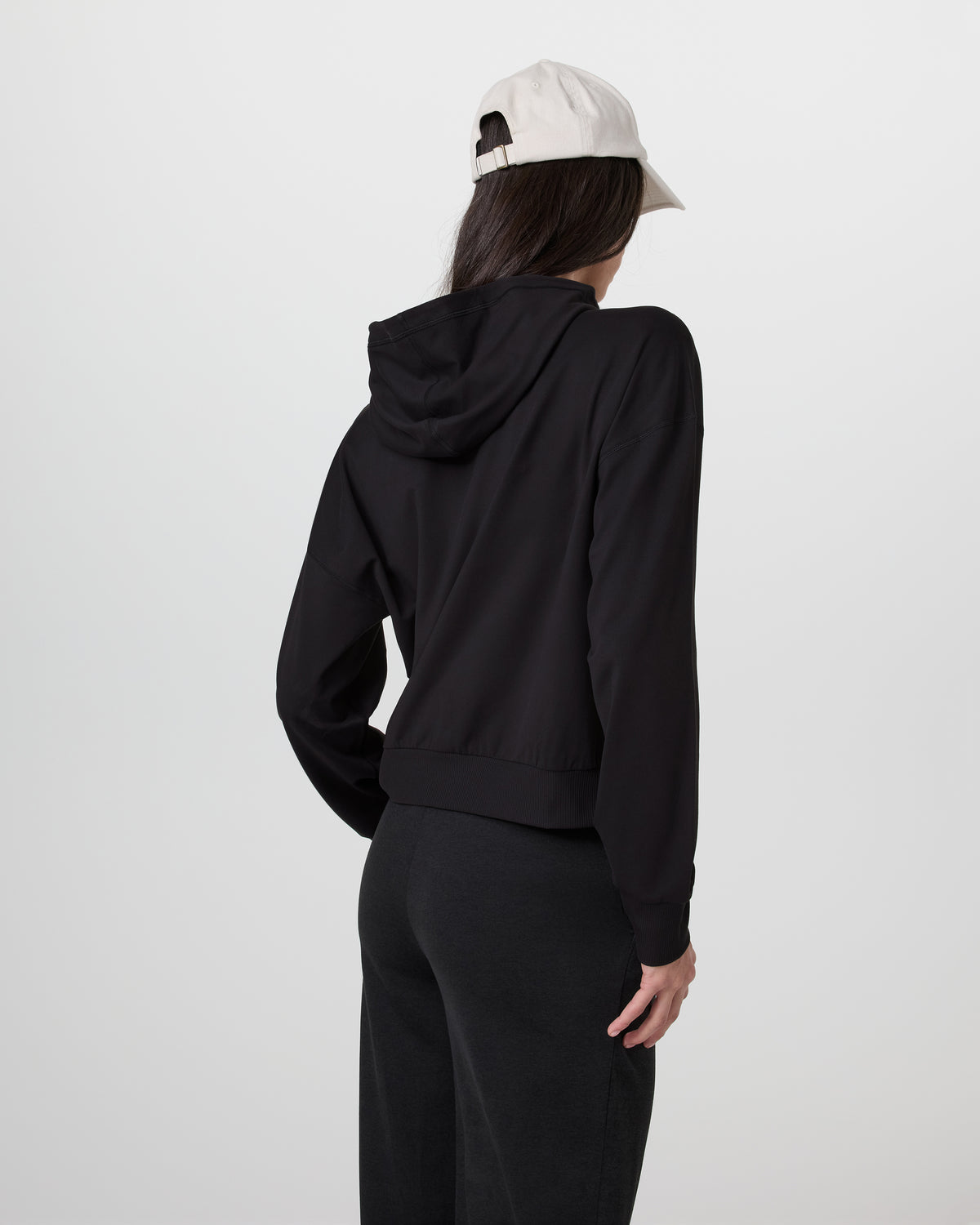 Halo Modern Full Zip Hoodie Solid Black - Image 3