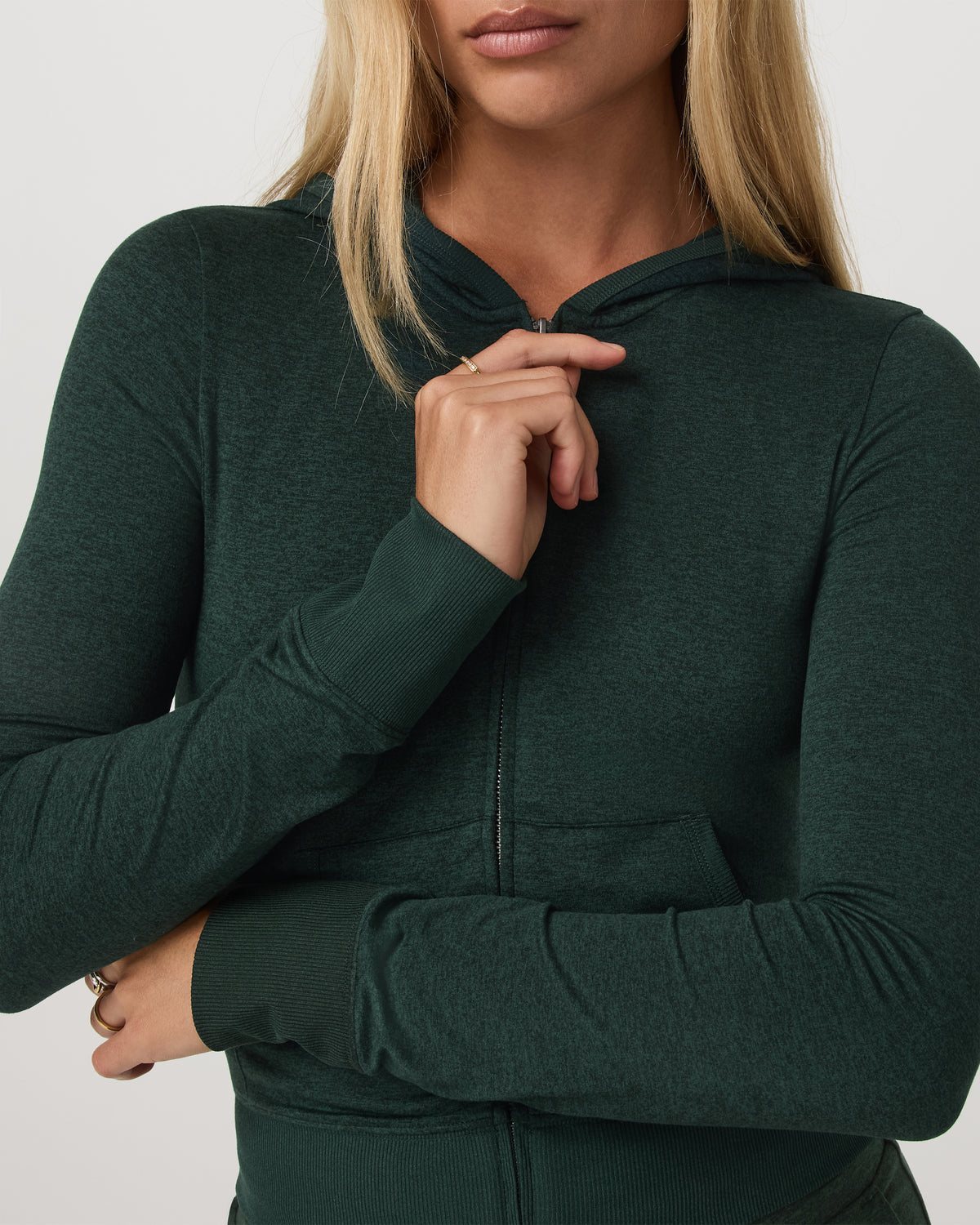 Halo Mini FZ Hoodie Women's Evergreen Heather Hoodie - Image 5